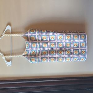 NWT Zara crocheted mini box dress